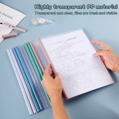 5pc/set A4 Transparent Folder Thickened Plastic Folder File Waterproof