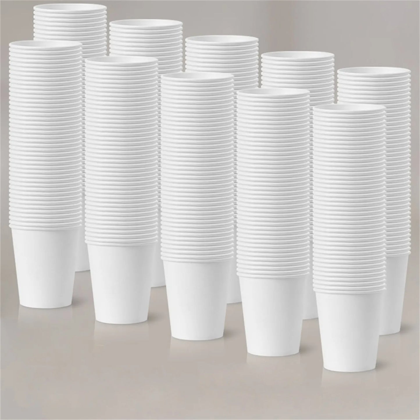 50/500/1000pcs Disposable Paper Cups 210ml Solid Color Paper Cups