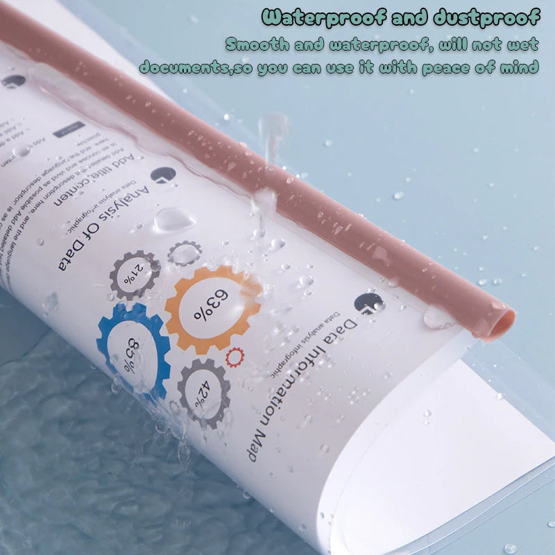 5pc/set A4 Transparent Folder Thickened Plastic Folder File Waterproof