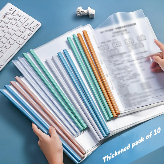 5pc/set A4 Transparent Folder Thickened Plastic Folder File Waterproof