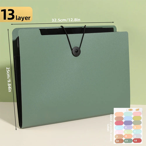 Three Colors Horizontal A4 Folder Students Office Business Trip