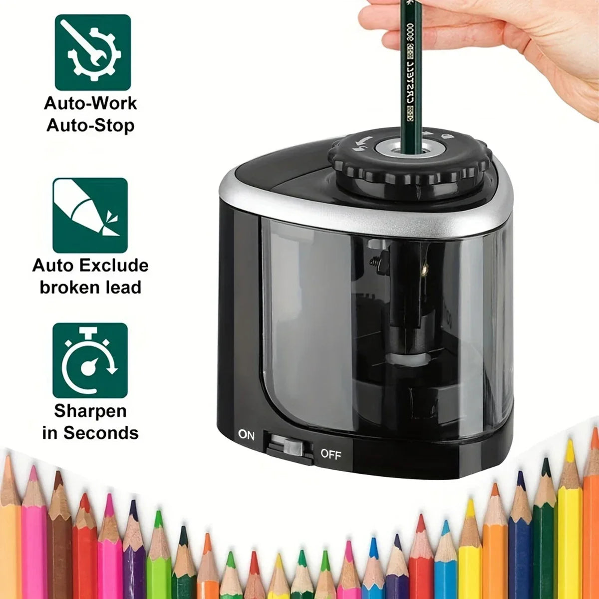 Electric Sharpener Desktop Automatic Pencil Sharpener Suitable To