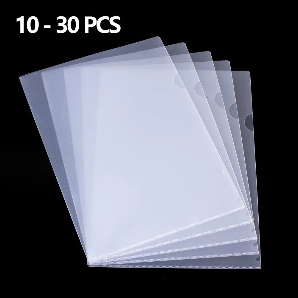 10 to 30 PCS A4 File Folder Desk Organizer Stationery Clear Folder for