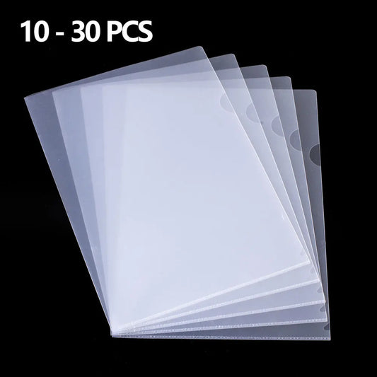 10 to 30 PCS A4 File Folder Desk Organizer Stationery Clear Folder for