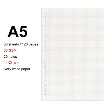 A4/B5/A5 Loose Leaf Refill Binder Notebook Blank/Line/Grid/Cornell