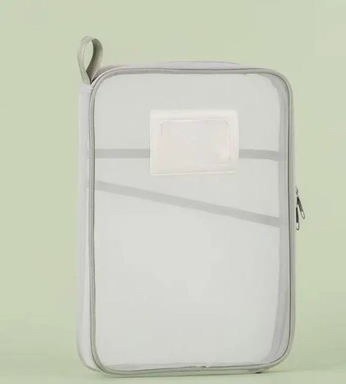 A4 Stationery Storage Bag – Double-Layer Mesh Zipper Bag with Large Capacity