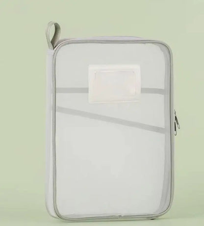 A4 Stationery Storage Bag – Double-Layer Mesh Zipper Bag with Large Capacity