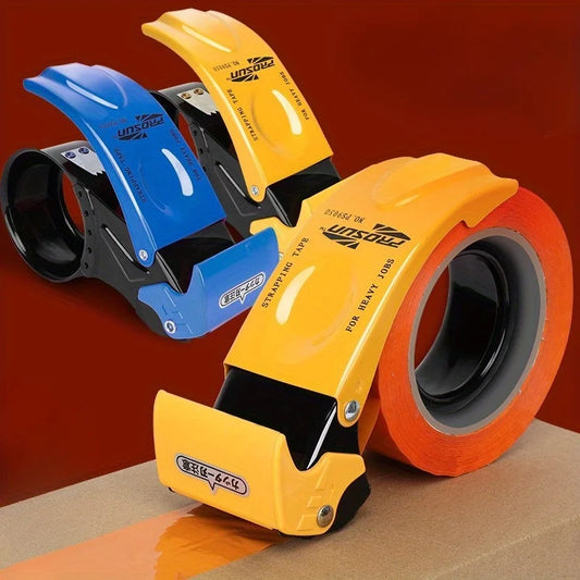 Heavy duty handheld packaging tape dispenser, automatic cutting and