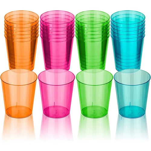 100 or 24 Pack Shot Glasses, 2oz Disposable Clear Hard Plastic