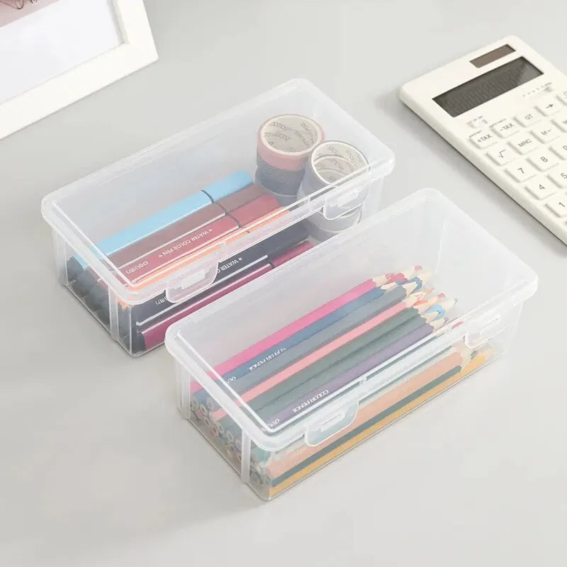 Large Capacity Transparent Stationery Case Pencil Storage Colour