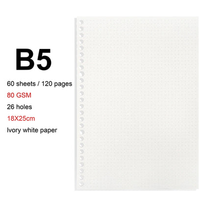 A4/B5/A5 Loose Leaf Refill Binder Notebook Blank/Line/Grid/Cornell