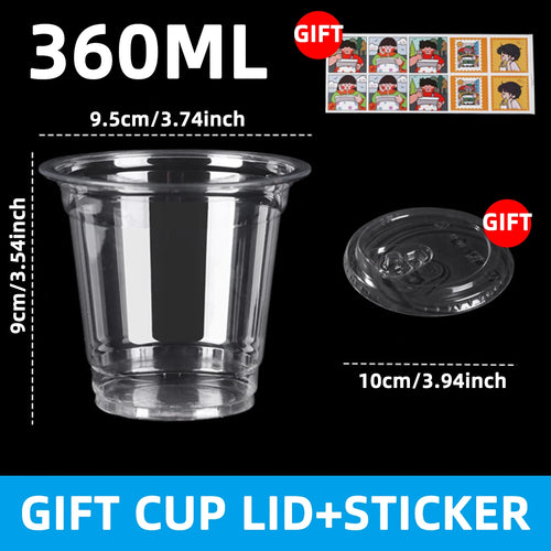 16oz Disposable Transparent Plastic Cup Is Leak Proof Shatterproof Fit