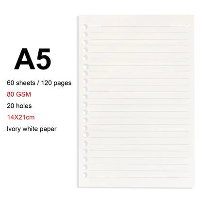 A4/B5/A5 Loose Leaf Refill Binder Notebook Blank/Line/Grid/Cornell