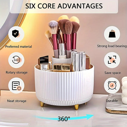 A desktop pen holder, pencil holder, 5 slots, 360° rotating desktop