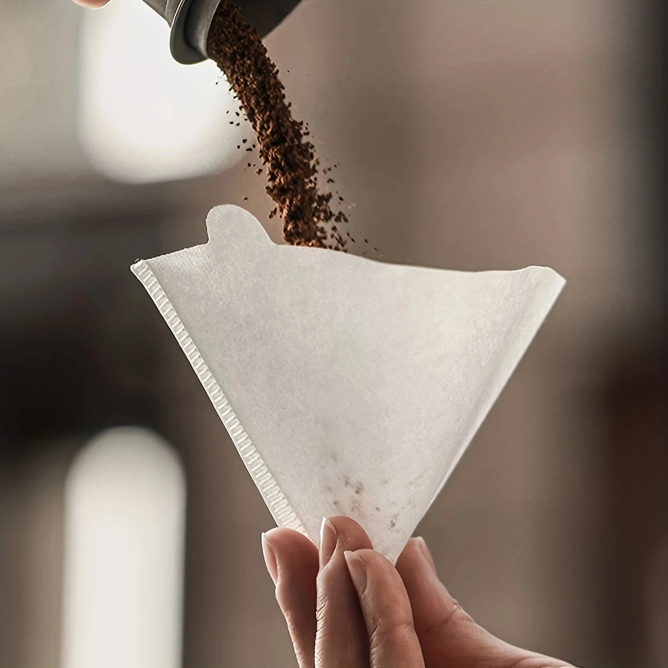 V-Shaped Coffee Filter Paper – 40/120 PCS for 1–4 Cup Coffee Makers