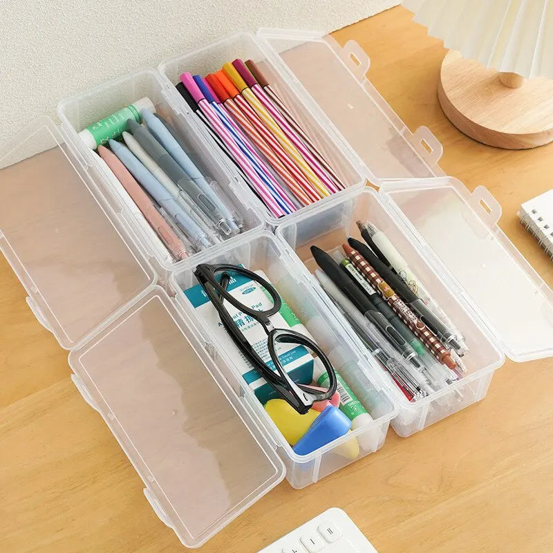 Large Capacity Transparent Stationery Case Pencil Storage Colour