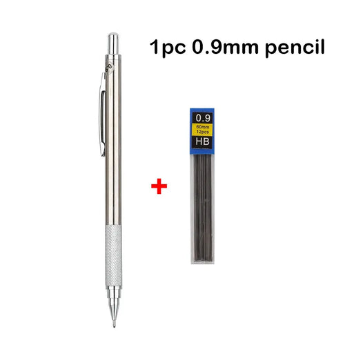 Full Metal Mechanical Pencil Set – 0.3 to 2.0mm Precision Drawing Tools for Art & Drafting