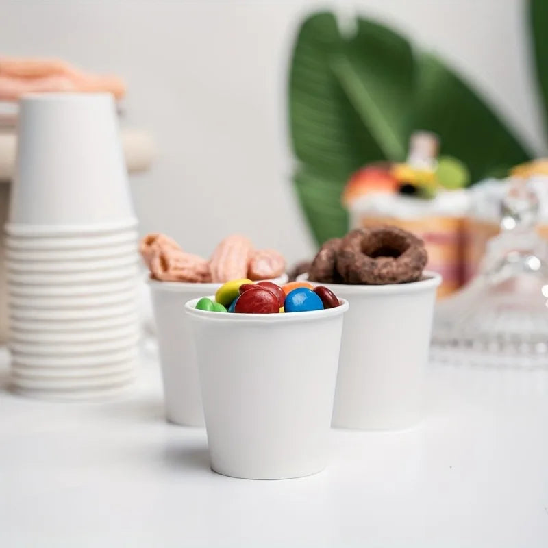 Disposable Small Paper Cups Supermarket Tasting Party Snack Packaging