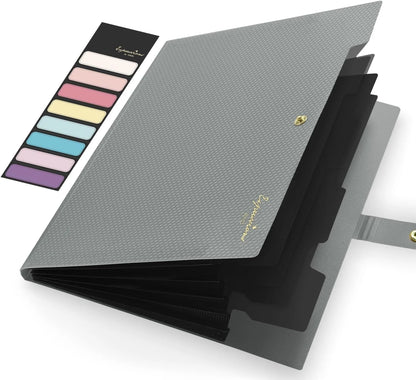 Expanding File Folder,5 Pocket Folders for Documents,Portable Paper