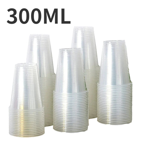 Disposable Clear Plastic Cups – 50/100 PCS for Outdoor & Picnic Use