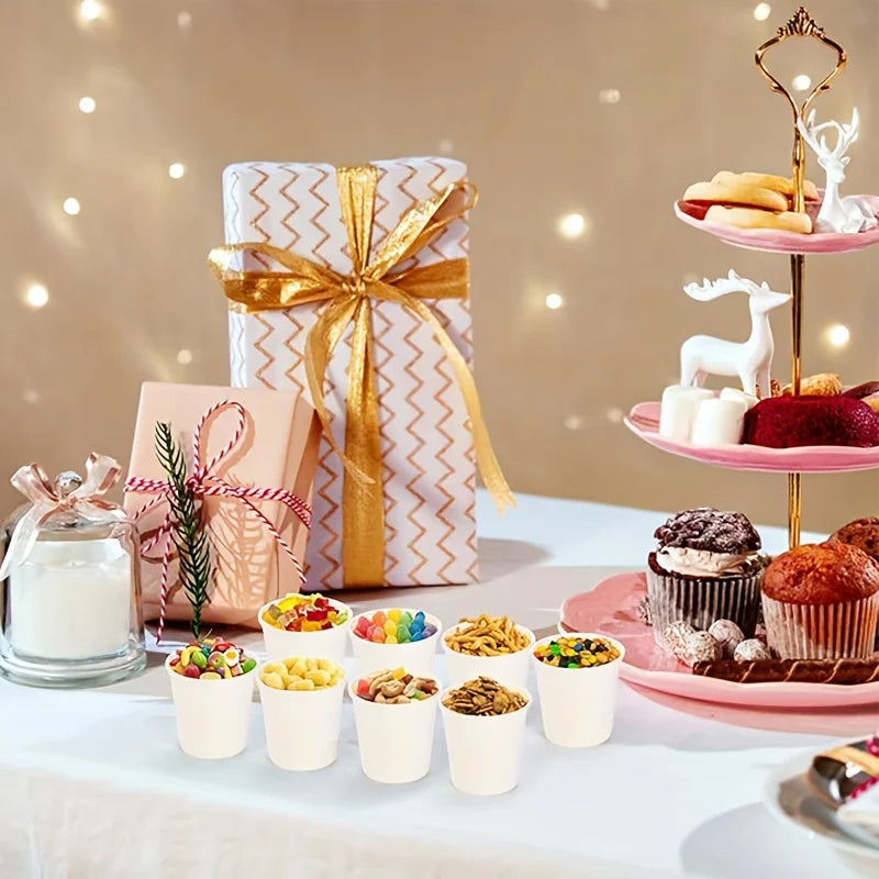 50/100PCS Disposable Small Paper Cup Tasting Cup  Perfect for Coffee