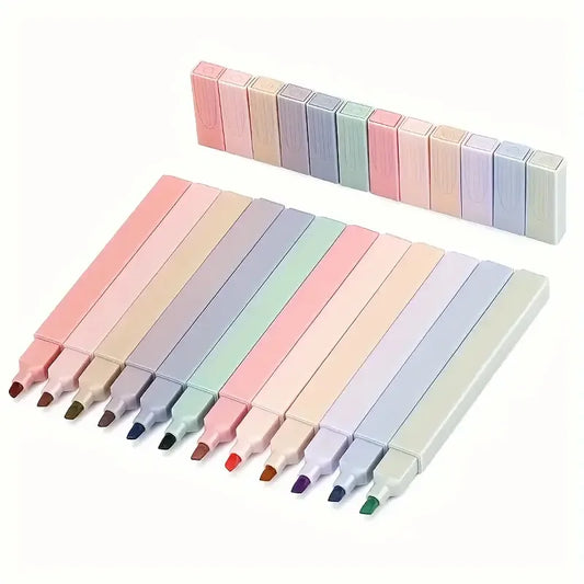 12pcs colorful Aesthetic Highlighters Cute Assorted Random Colors, No