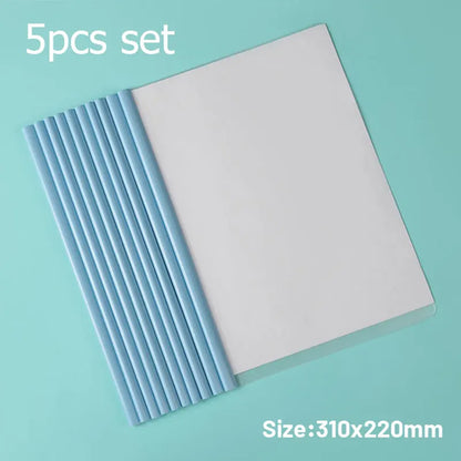 5pc/set A4 Transparent Folder Thickened Plastic Folder File Waterproof