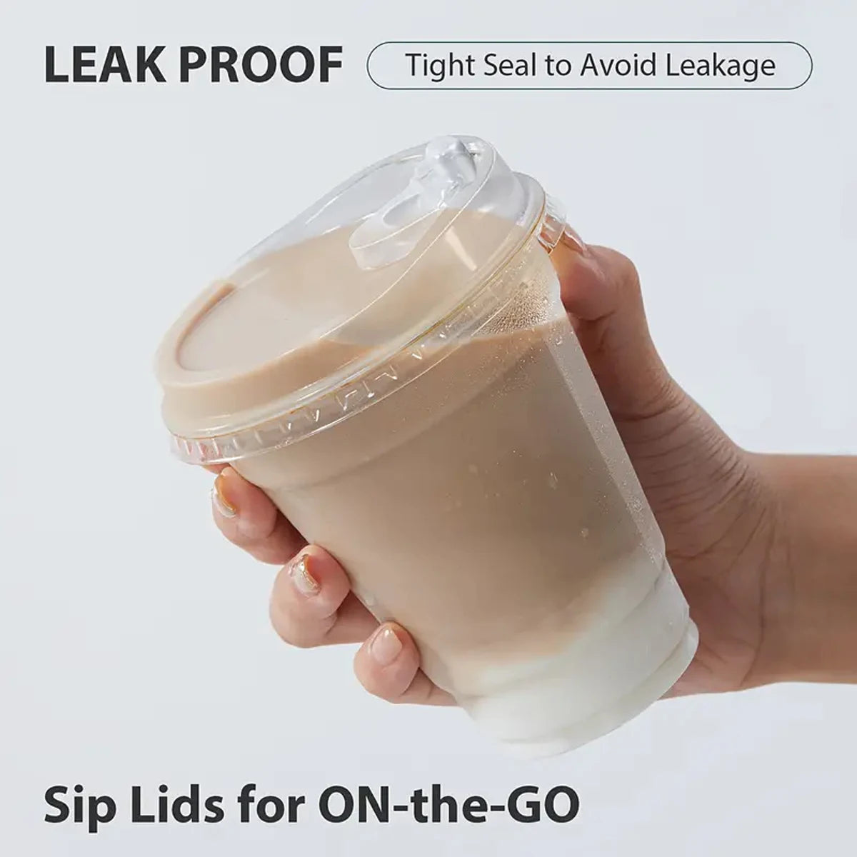 16oz Disposable Transparent Plastic Cup Is Leak Proof Shatterproof Fit
