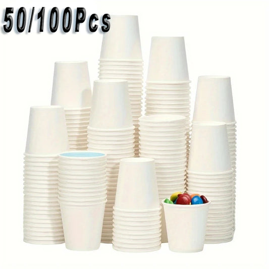 50/100PCS Disposable Small Paper Cup Tasting Cup  Perfect for Coffee