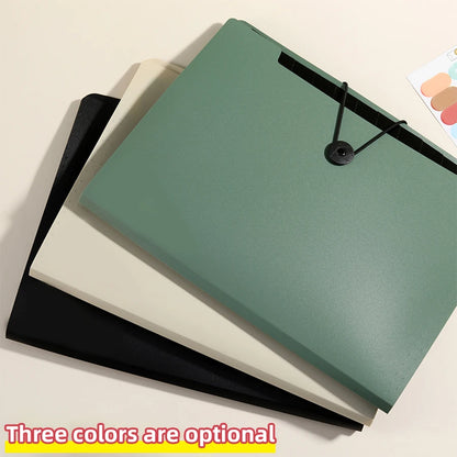 Three Colors Horizontal A4 Folder Students Office Business Trip