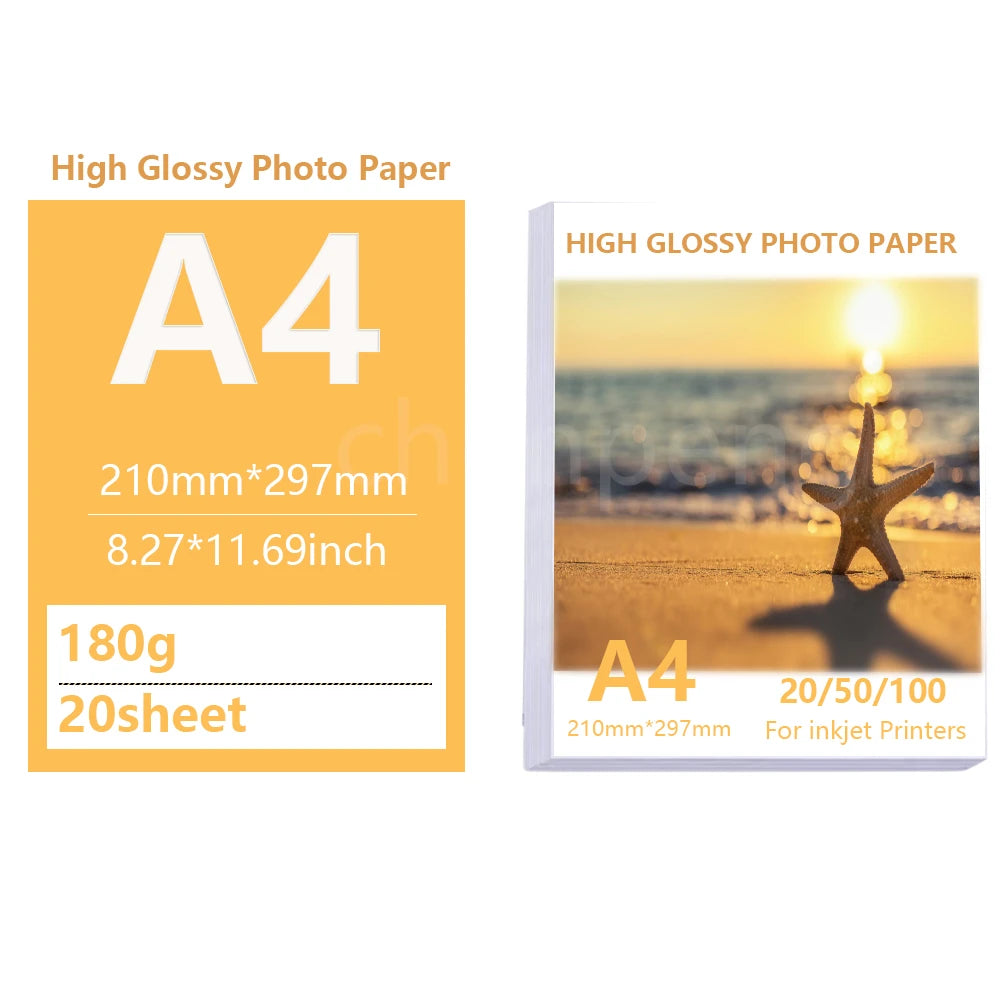Multi Specification High Gloss Photo Paper 3R 4R 5R A4 Photo Printing