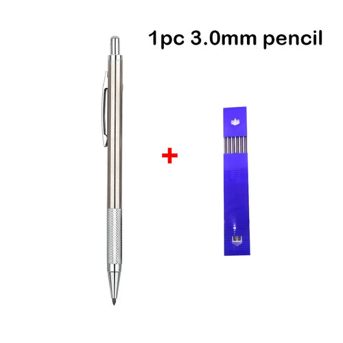 Full Metal Mechanical Pencil Set – 0.3 to 2.0mm Precision Drawing Tools for Art & Drafting