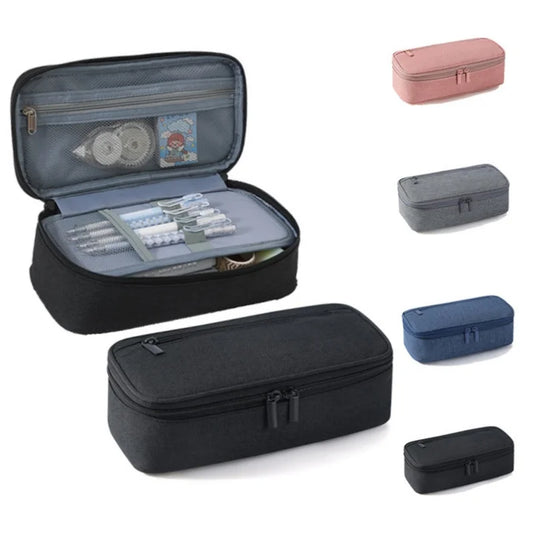 Pen Storage Bag Pencil Case 1/2 Layer Large Capacity Cosmetic High