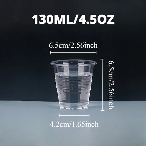 50/100PCS Clear Plastic Cups Disposable Outdoor Tableware Clear