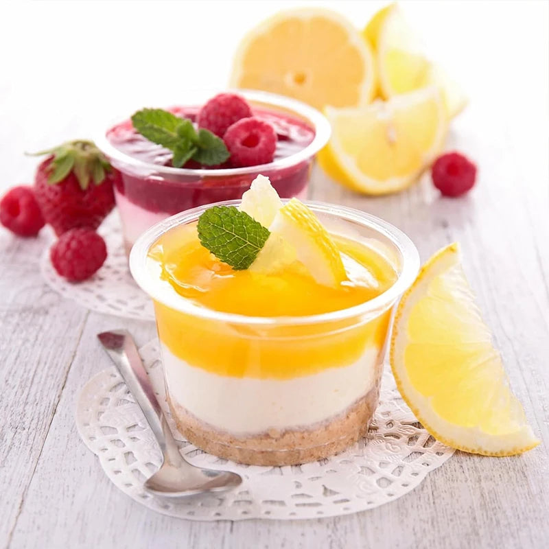 50PCS Disposable Transparent Plastic Cups Dome Flat Lids Milk Tea Cups