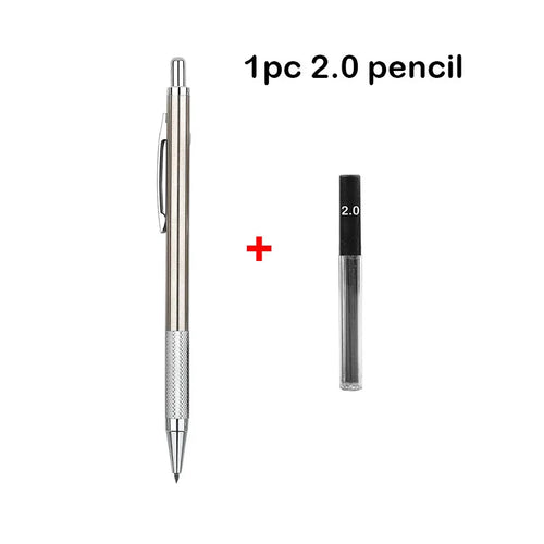 Full Metal Mechanical Pencil Set – 0.3 to 2.0mm Precision Drawing Tools for Art & Drafting