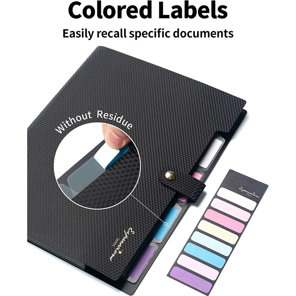 Expanding File Folder,5 Pocket Folders for Documents,Portable Paper