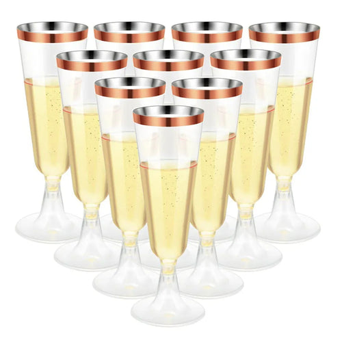 10/20/30pcs Disposable Cups Clear Plastic Champagne Flutes Bar Cups