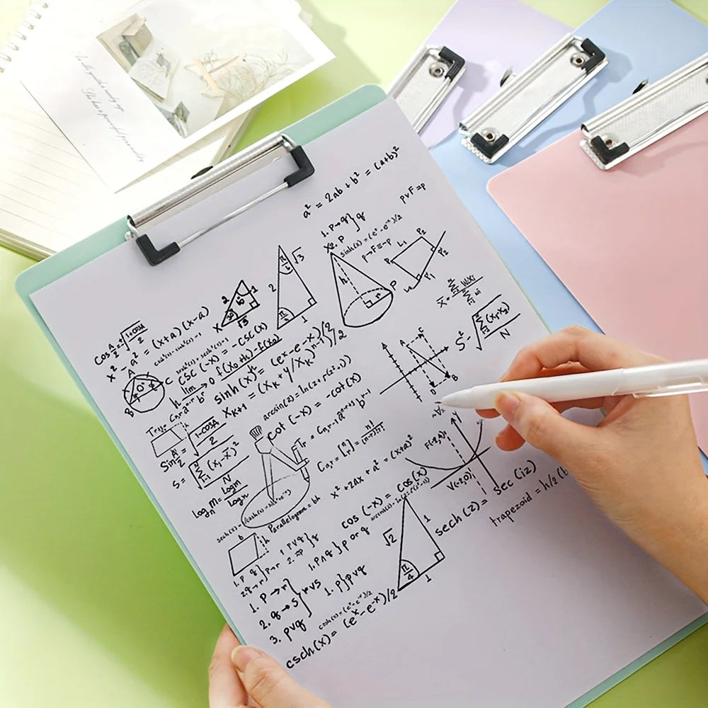 1pc A4 Plastic Color Folder with Clip - Durable Material,