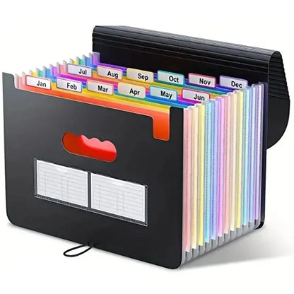 Expanding File Folder 12 Pockets A4 Size Filing Folder Organizer Large