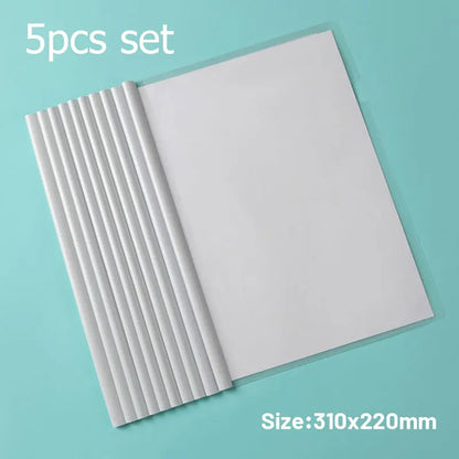 5pc/set A4 Transparent Folder Thickened Plastic Folder File Waterproof