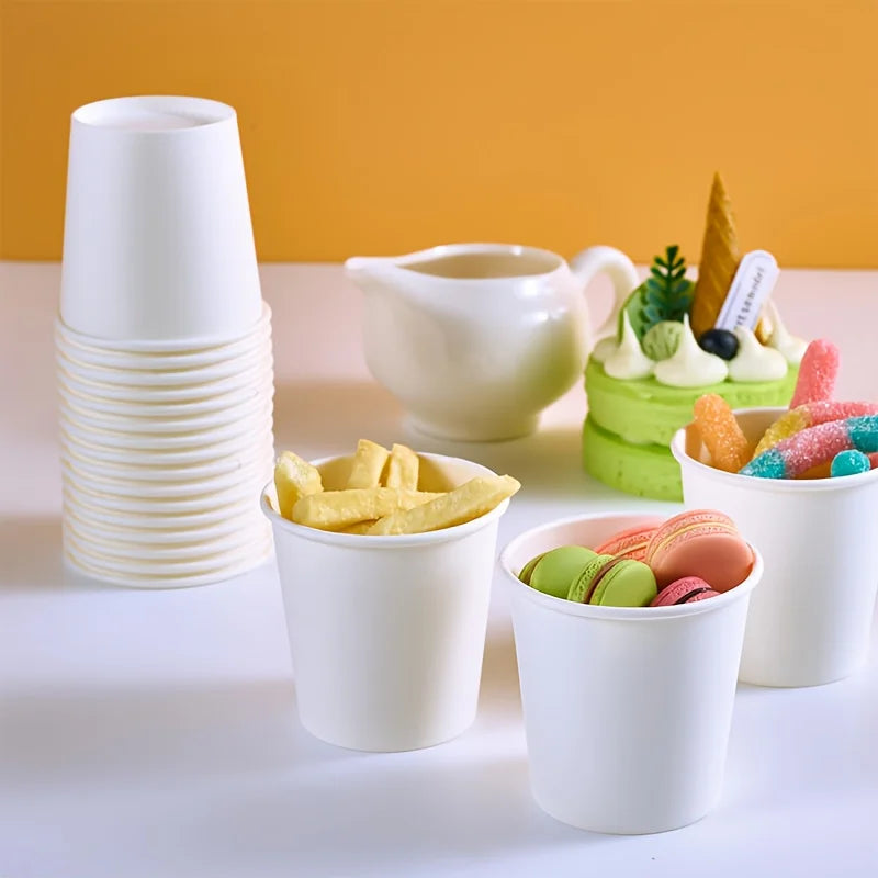 50/100PCS Disposable Small Paper Cup Tasting Cup  Perfect for Coffee