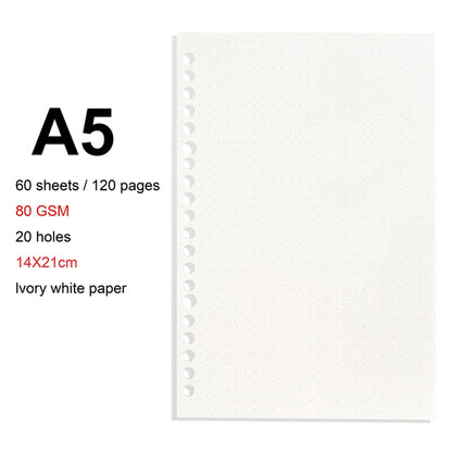 A4/B5/A5 Loose Leaf Refill Binder Notebook Blank/Line/Grid/Cornell