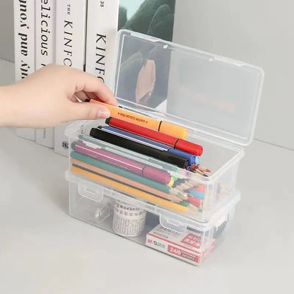 Large Capacity Transparent Stationery Case Pencil Storage Colour