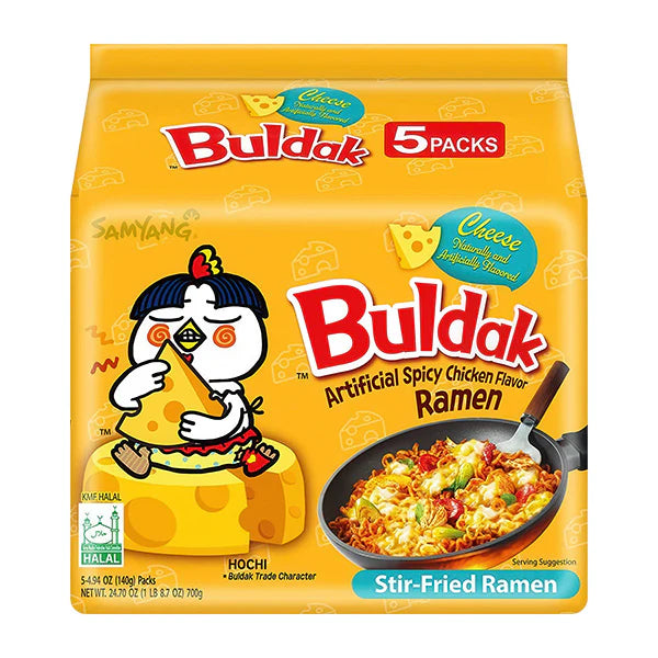 Samyang Buldak Hot Chicken Ramyun Cheese 5x140g