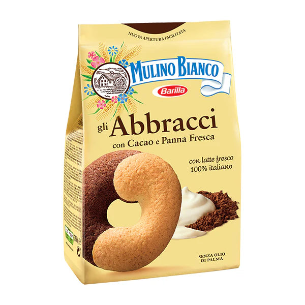 Mulino Bianco cookie package with a cookie illustration on a white background